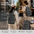 thumbnail image 4 of RVOV Cute Cat Ear Backpack for Women, Lightweight Kawaii Travel Daypack with Multi Pockets, Casual School Backpack , 12L Nylon Bag for Commute, 4 of 14
