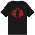 thumbnail image 1 of T-Shirt Noir pour Homme à Col Rond et Manches Courtes avec Logo G.I. Joe Cobra - Grand, 1 of 3
