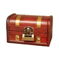 thumbnail image 3 of Vintage Wood Jewelry Storage Box Treasure Chest Makeup Organizer Case Home Decor, 3 of 5