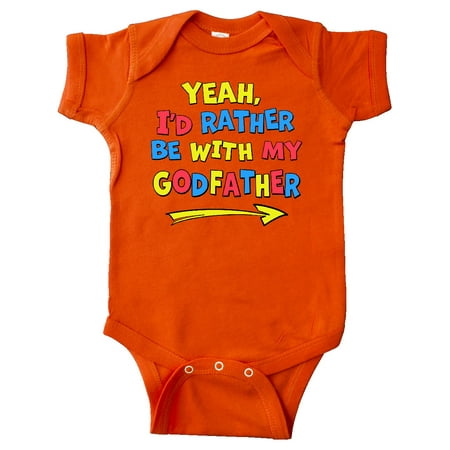 

Inktastic Yeah I d Rather be with My Godfather in Red Yellow and Blue Gift Baby Boy or Baby Girl Bodysuit