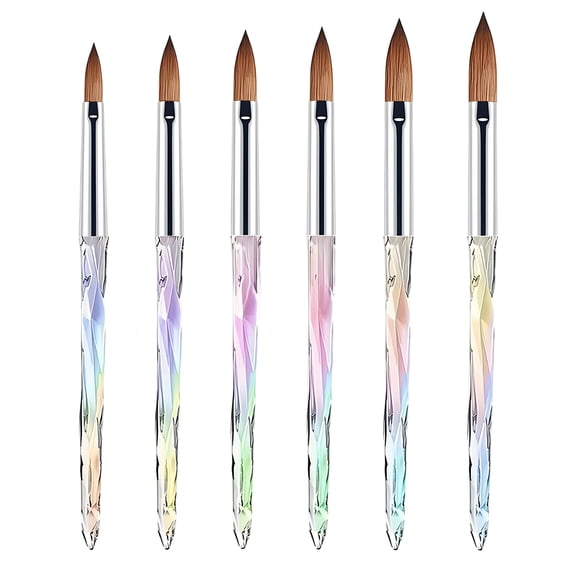 RAGUPEL 6Pcs Nail Brushes for Nail Art Includes Pens 04/06/08/10/12/14 The Pen Barrel Is Sturdy and Durable Sweat-Proof and Slip-Resistant Nail Art Tools Gel Brushes