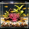 thumbnail image 6 of Pink Artificial Coral, Fish Tank Aquarium Decoration, Realistic Coral Reef Ornament for Fish Tank, Safe Hideout for Fish Shrimp Freshwater Saltwater, 3.9x3 Inch, 6 of 6