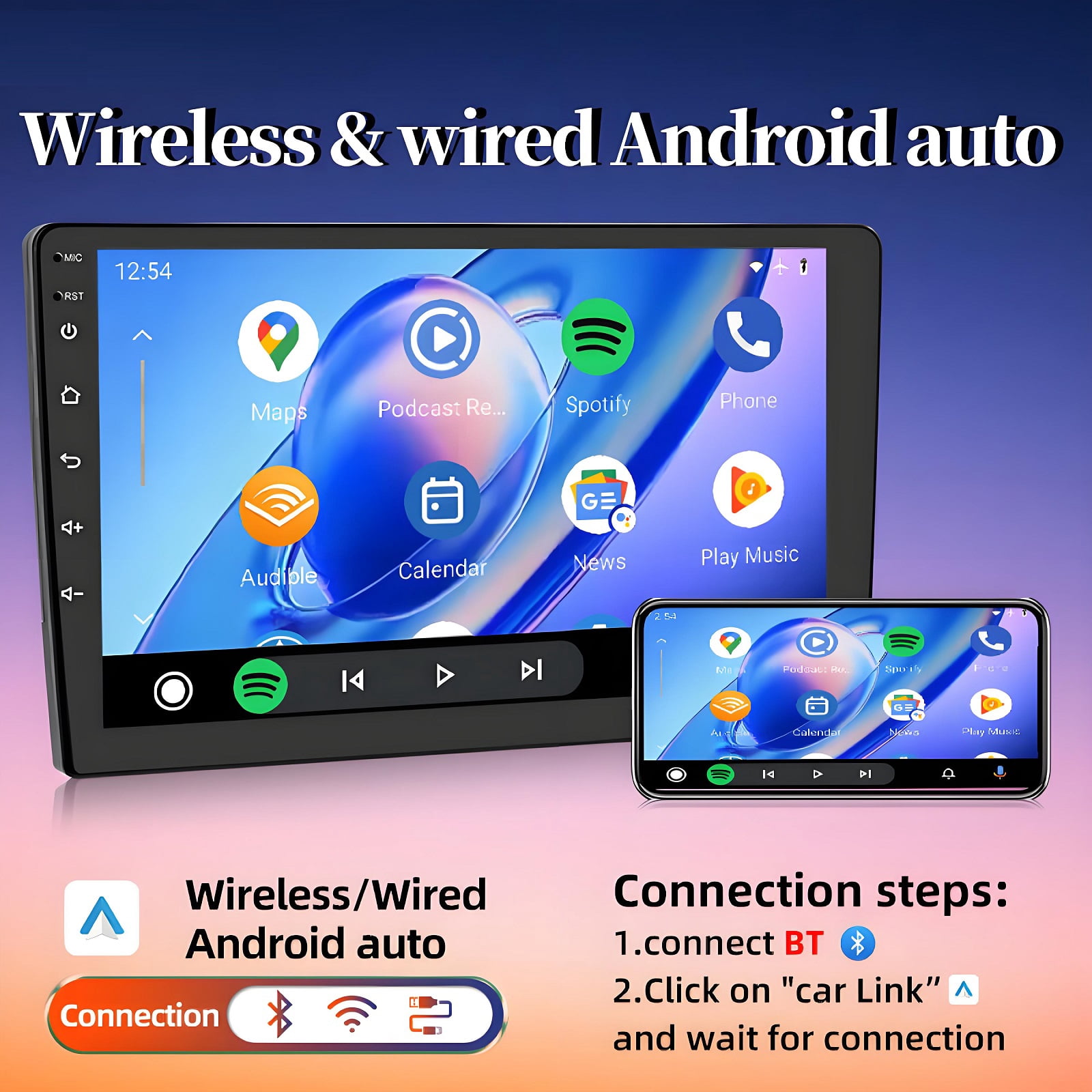 Gsuatey 2G+64G Car Radio for Jeep Grand Cherokee 2013-2022, Android Car Stereo with Wireless Carplay Android Auto 9'' Touchscreen WiFi Bluetooth/FM/RDS/EQ/GPS Backup Camera