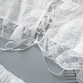 thumbnail image 2 of Gibobby Pijamas mujer calientitas Pijama de encaje floral transparente sexy Conjunto de lencería de cintura alta Sujetador y panty de 2 piezas(Blanco,M), 2 of 5
