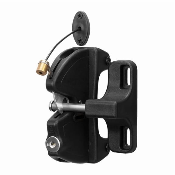 Key Lockable 2 Way Gate with Spring Loaded Pull Cable Key 2 Sided Gate Fence Lock for Outdoor Automatic Locking