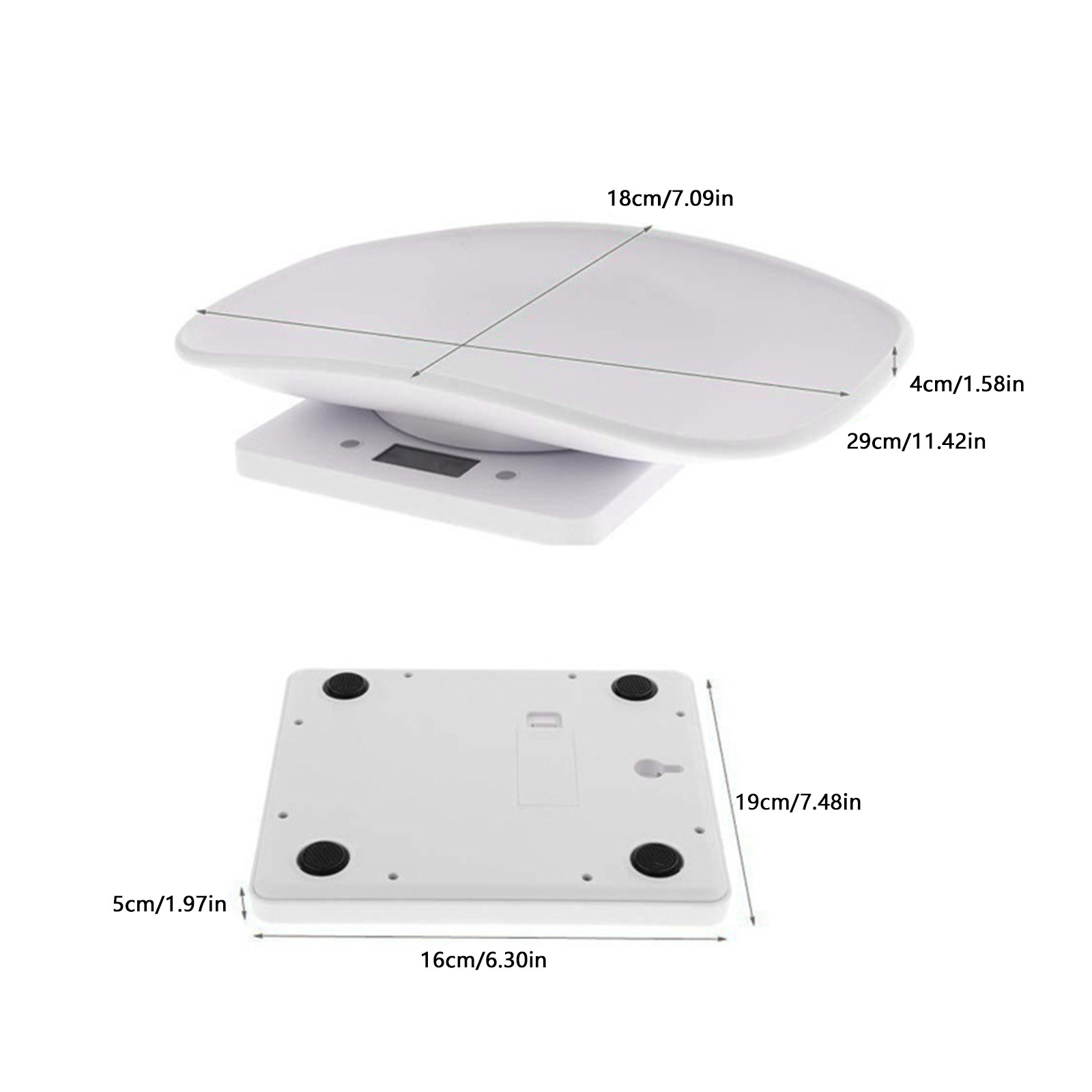 Digital Scale 10kg/1g LCD Display Hold Function Multifunctional for Baby Pet Food Packages Luggage with g/ml/oz/lb Units