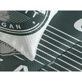 thumbnail image 4 of Ambesonne Detroit Quilted Bedspread Set 3 Pcs, Michigan Old Stamp, King Size, Black White Grey, 4 of 5