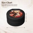 thumbnail image 2 of Yiaed Vintage Red Flower Chihuahua Print Travel Jewelry Case Bridesmaid Gift Boxes Jewelry Travel Organizer Small Round Jewelry Box Mini Storage-Black, 2 of 7