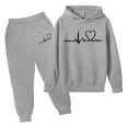 thumbnail image 4 of Tracksuit Athletic Sweatsuits Sets 2PC Long Sleeve Printed Soft Hoodie and Jogger Sweatpants Fall Winter Clothes 6-7 Years Girls Outfits Boys Girls Fashion, 4 of 4