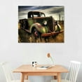 thumbnail image 2 of COMIO  Rusty Car Old Truck Poster Picture Print Canvas Wall Art Bedroom Office Room Living Room Decor Gift, 2 of 4