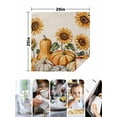 thumbnail image 4 of Orange Pumpkin Fall Cloth Napkins Set of 6 Reusable Dinner Napkins, Thanksgiving Sunflower Botanical Beige Cocktail Napkin Washable Table Napkins for Wedding/Holiday Party/Baby Shower 20"x20", 4 of 7