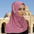 thumbnail image 2 of Fgnfyis Women Solid Color Hijab Fashionable Elastic Headscarf for and Daily Wear Soft and Stretchy Bandanas for Women Pink, 2 of 4