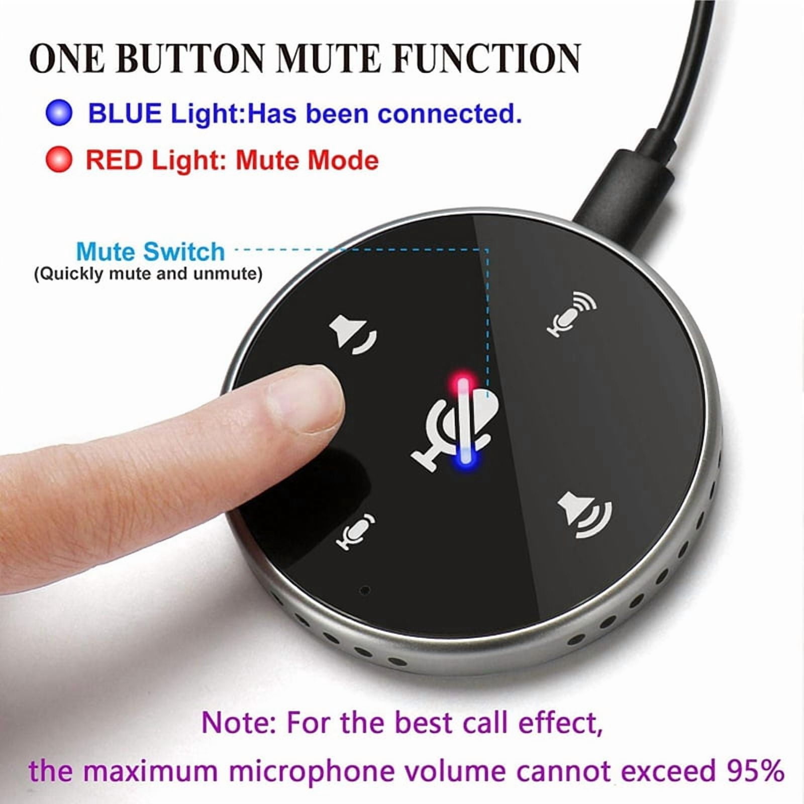 USB Conference Microphone with Speaker,Laptop Omnidirectional Computer Mic ,for Zoom Meetings,VoIP Call