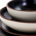 thumbnail image 5 of Gibson Elite Contempo Classic 16 Piece Round Terracotta Dinnerware Set in Black, 5 of 8