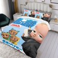 thumbnail image 3 of Boss Baby 3 Conjunto de sábanas temático, trío de piezas, cómodo y amigable con la piel, diseño único, regalo de decoración para el hogar para familiares, amigos y fans,135cm *200cm, 3 of 6