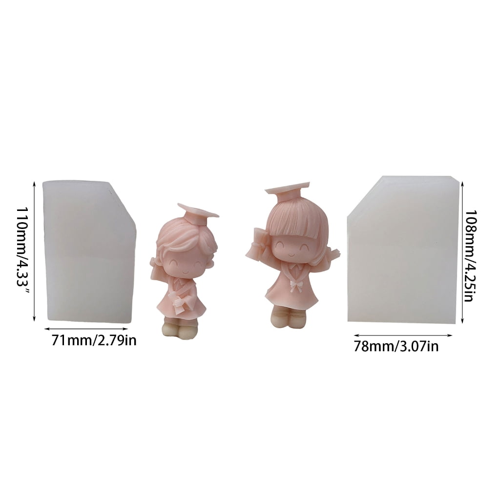 Graduated Boy Girls Silicone Molds Scented Candle Molds DIY Table Ornament Molds Craft Making Supplies Easily to Clean