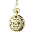 thumbnail image 1 of For Stepdad From / Engraved Pocket Watch Birthday Anniversary Meaningful Year Gifts，Fathers Day For Stepdad, 1 of 5