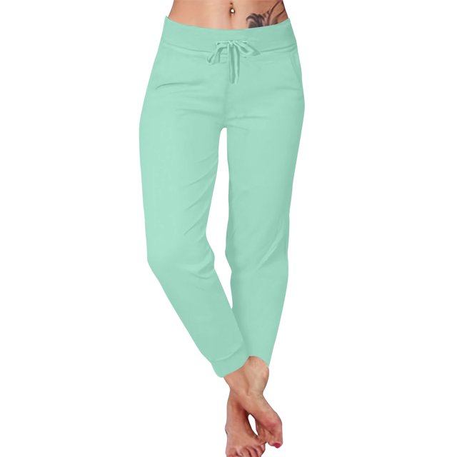 Timegard Womens Joggers High Waist Drawstring Yoga Pants Workout Running Pants with Pockets Fall Winter