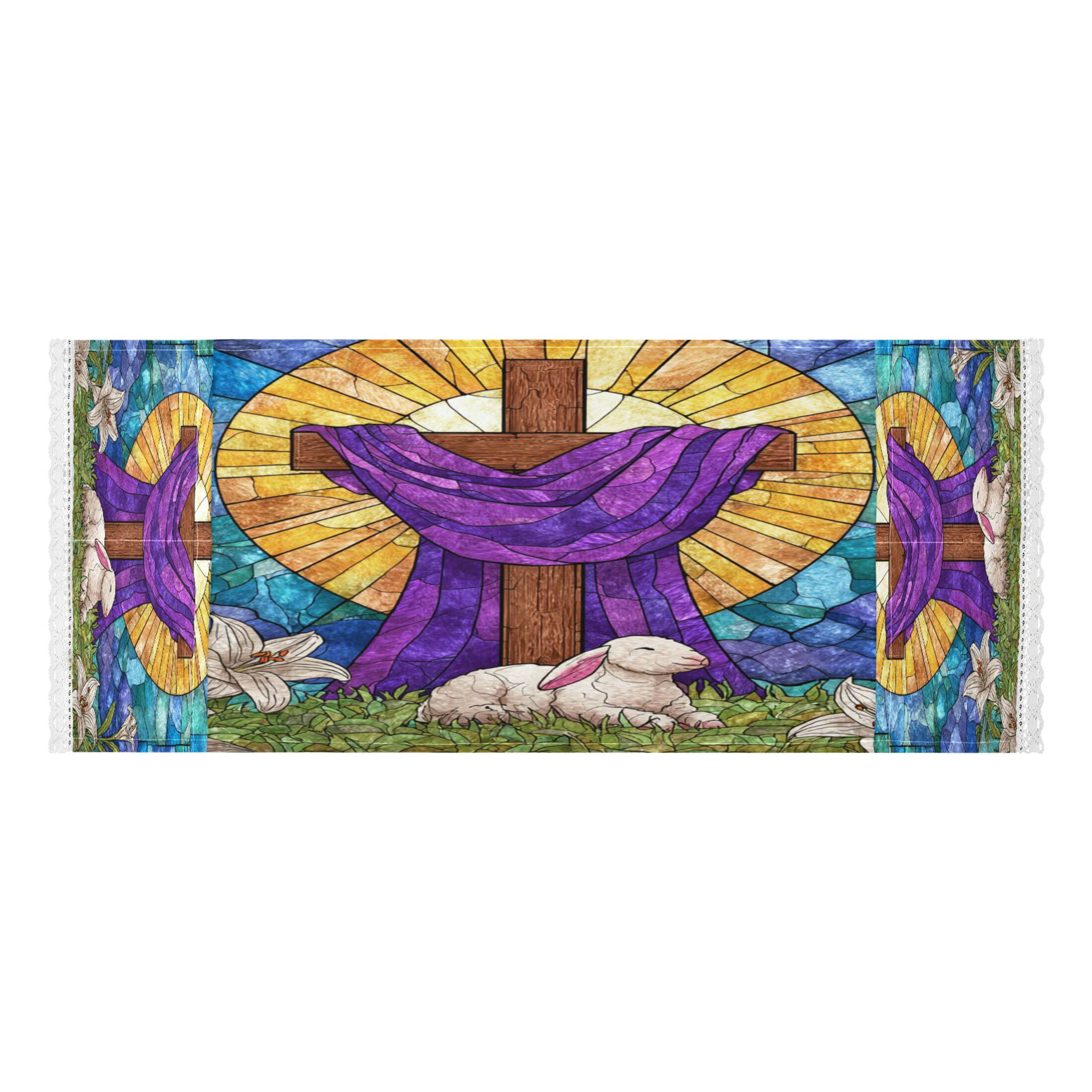 Wobogo Holy Faith Lamb Washing Machine Cover Dustproof Washer Dryer Cover Waterproof Laundry Room Decorative Protector