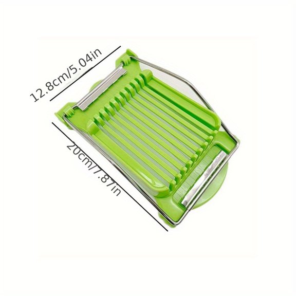 Effortless Slicing & Cutting: 10 Stainless Steel Wires Multifunctional Slicer for Cheese, Eggs, Vegetables, Fruits & Soft Foods - Yellow