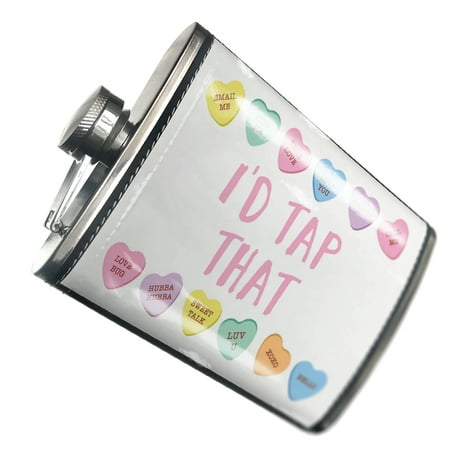 

NEONBLOND Flask I d Tap That Valentine s Day Conversation Hearts Border