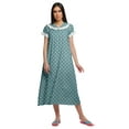 thumbnail image 1 of Moomaya Robe de Nuit à Manches Courtes Imprimée pour Femmes en Coton, 1 of 5