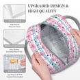 thumbnail image 3 of Fotbe Striped Flamingo Bolsa de Almuerzo con Estampado, Lonchera Aislada, Contenedor de Comida Reutilizable Tipo Cooler a Prueba de Fugas, 3 of 6