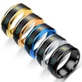 Unisex Mood Ring Stainless Steel Temperature Reactive Ring Fahrenheit ...