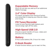 Ematic EM318VIDBL 2.4 8GB Touchscreen MP3 Video Player with Bluetooth