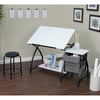 Studio Designs  Comet Black/White Drafting Hobby Craft Table with Stool