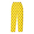 thumbnail image 5 of QATAINLAV Capri Pants for Women Casual Summer High Waist Drawstring Wide Leg Cropped Pants Fashion Polka Dot Print Lounge Capris Pants Yellow 4XL Dollar Sales, 5 of 6