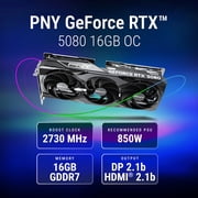 PNY GeForce RTX 5080 OC 16GB 256-Bit GDDR7 DLSS 4 PCI Express 5.0 x16 Graphics Card VCG508016TFXPB1-O