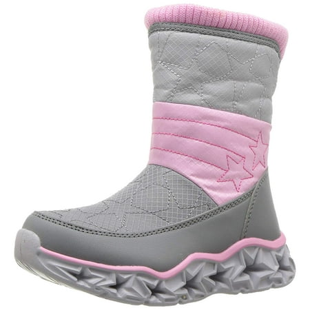 - Skechers Kids Girls Galaxy Lights-Star Brights Sneaker, Grey/Pink, Toddler