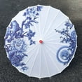 thumbnail image 1 of de mujer de tela de seda de 82 cm, sombrilla de papel de aceite oriental hecha a mano, sombrilla de papel engrasado de estilo chino para Estilo D Yinane sombrilla china, 1 of 8