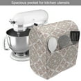 thumbnail image 2 of Moroccan Stand Mixer Cover, Pastel Colored Complex Tiles with Geometrical Shapes Persian Art, Kitchen Appliance Organizer Bag Cover with Pockets, 5 Quarts, Beige Pink White, by Ambesonne, 2 of 4