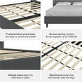 thumbnail image 6 of DHP Eveline Upholstered Platform Bed Frame with High Wingback Headboard, Queen, Soft Woven Dark Gray, 6 of 20