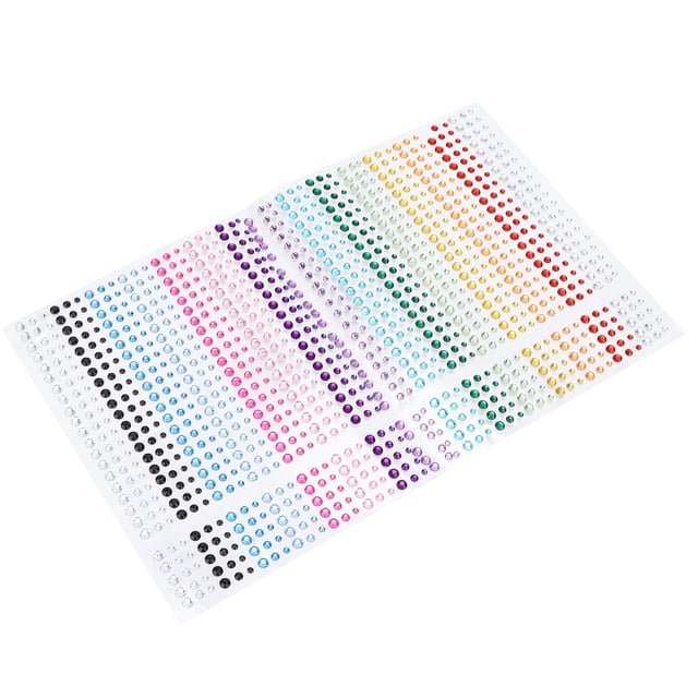 Fancy Rhinestones Stickers, Plastic Rhinestones Stickers Self Adhesive Adhesive Rhinestones Sticker Easy To Paste Bling Rhinestones for Card Making