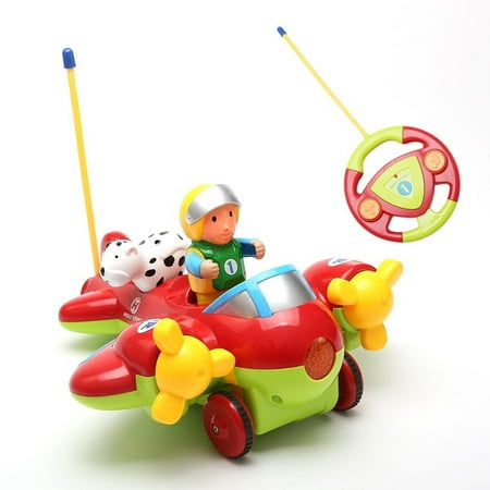 Gobbles of Giggles Cartoon RC Airplane for Kids - Red