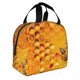 thumbnail image 2 of Fotbe Bees on Hive Honeycomb Bolsa Térmica con Estampado y Forro de Aluminio Grueso Bolsa de Almuerzo con Bolsillo Frontal para Hombres y Mujeres, Ideal para Trabajo, Escuela, 2 of 8