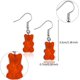 thumbnail image 2 of 10 Pairs Gummy Candy Bear Earrings Resin Bear Drop Colorful Cartoon Dangle Drop for Women, 2 of 4