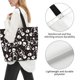 thumbnail image 3 of Balery Skeleton Bolsa Tote Estilo Estético con Cremalleras, Bolsa de Hombro, Bolsa de Compras Grande y Plegable, 3 of 8