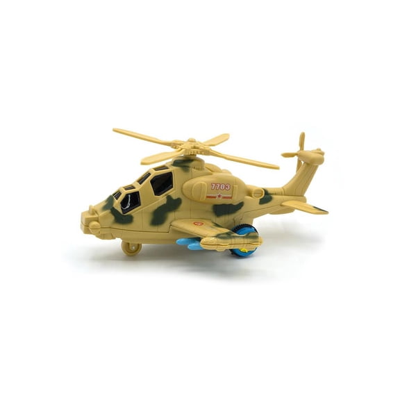 Kinsmart 7.5 Helicopter with Light & Sound Diecast Model Toy, but NO Box, Helicopter, Size: 7.5