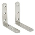 thumbnail image 4 of tooloflife 90° Flat Corner Brackets Corner Brace Tools Metal Angle Support Brackets 5 Size Choice Silver, 4 of 6