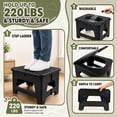 thumbnail image 5 of Folding Portable Camping Toilet for Adults, 220 LBS Heavy Duty Foldable Travel Potty with Lid, Compact Car Toilet with Waste Bags & Storage Bag for Road Trip Camping Hiking Outdoor Emergency Use, 5 of 6