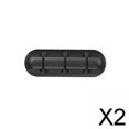 thumbnail image 1 of Juego de 2 Estuches de Almacenamiento con Clip para Cables Fijador de Cables Puerta de Vino Simple para Auriculares Smartphone 3 Puertos Negro 2 piezas, 1 of 8