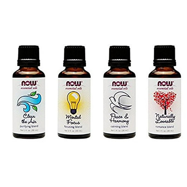 Now Foods 4Pack Mood Lifting Variety Essential Oil Blends 1oz Each