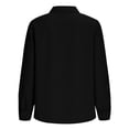 thumbnail image 6 of Women's Casual Solid Color V-Neck Long Sleeve Tops Shirts Blouses Loose Fit Plus Size Tunic Tee for Business Work Office Vacation Travel Fashion Essential Gift for Women | Sopatenor,Black XL, 6 of 9