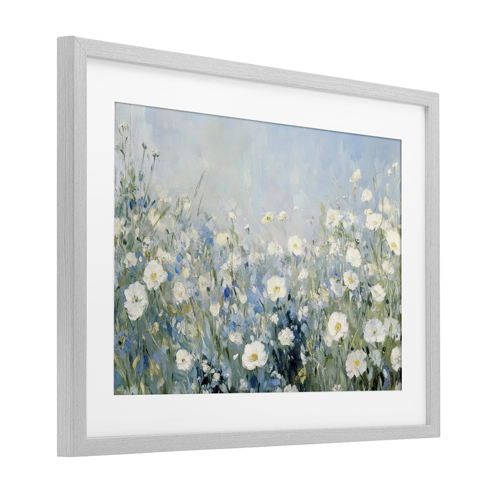 Stupell Industries Meadow Foliage Dream Gray Framed Print Under Glass, design by Petal Prints Design