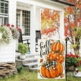 thumbnail image 2 of Hello Fall Garden Flag 12x18 Inch Double Sided Outside, Autumn Harvest Pumpkins Seasonal Holiday Small Yard Outdoor Decoration, 2 of 6