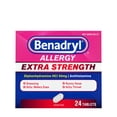 thumbnail image 4 of (2 pack) Benadryl Extra Strength Relief Allergy Tablets, 50 mg Diphenhydramine HCl, 24 Count, 4 of 12